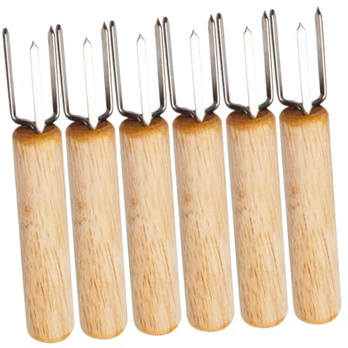 LIFKOME 6 Stück Teiliges Edelstahl Maiskolben Gabeln mit Spitzem Ende Multifunktionale Bbq Spieße für Grill Picknick Wiederverwendbar Kompakt und Leicht Geeignet für Zuhause Restaurant