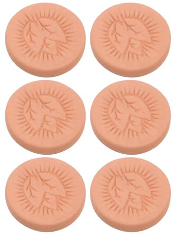 FONDOTIN Humidificateur à Cigares Rond en Terre Cuite 3,7 Cm, Lot de 6 Disques Humidificateurs Feuille D’humidité pour Caves à Cigares et Stockage, Contrôle D’humidité Réutilisable