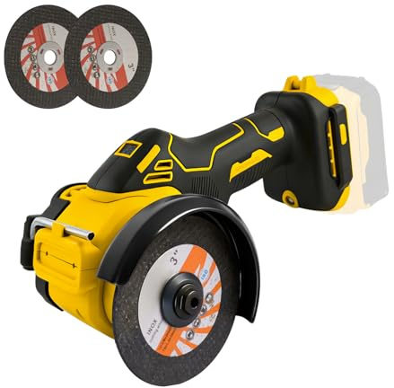 Amoladora angular inalámbrica de 3 pulgadas para batería Dewalt de 18 V y | Mini amoladora angular sin escobillas de 20000 rpm, herramienta de corte inalámbrica de 76 mm para cortar, moler