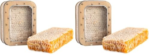 Raw Scottish Heather Honeycomb from The Scottish Bee Company 200g - Raw Honeycomb Naturally Cut Once a Year Direct from the Beehives (Pack of 2)