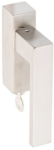 C & F Köhn Design GmbH & Co. KG Abschließbarer Fenstergriff | V2A Edelstahl matt | Stiftlänge 35 mm + 43 mm | Square Mid