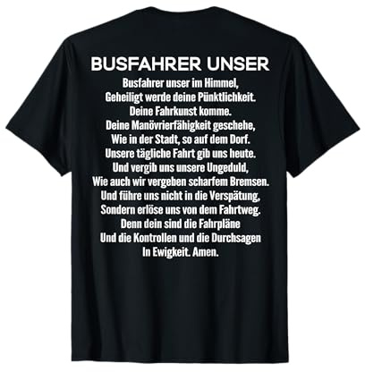 Busfahrer Unser Gebet Busfahrer T-Shirt