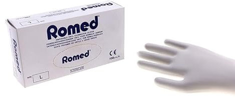 Romed Vinyl Gloves Non-Sterile Powdered S Pack of 100