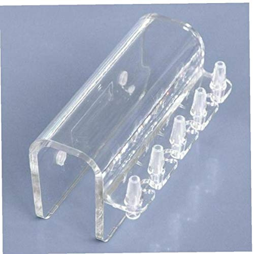 AMOYER 5 Tube Transparent Pipe Hanger Supplies Manifold Clamp Bracket Soft Hose Fixture Holder Dosing Pump Aquarium Rack PC Fish Mount