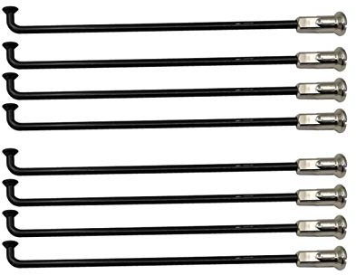 YGLONG Fahrradspeichen 8 Gauge Durchmesser 4.0mm Schwarz Farbe Motorradspeichen Material 304 Edelstahl Rundkörper Motobike Radteile Nadeln Fahrrad Speichen (Color : Length 126.5mm)