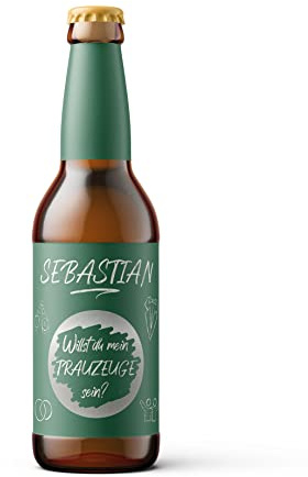 Bieretikett | Bier | Trauzeuge | Rubbellos | Flaschenetikett mit Rubbellos | Weinetikett | Personalisierung | Hochzeit | Geschenk | Frage
