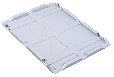 SuperSparSet 10x Auflagedeckel Set Eurobox NextGen mit 4 roten Schiebeschnappverschlüssen | BxT 30x40 | Eurobehälter, Transportbox, Transportbehälter, Stapelbehälter