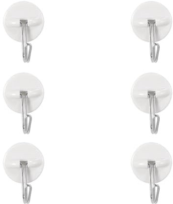 Aeuezxx Gancho Adhesivo, 6 Piezas Ganchos Adhesivos Para Pared, Gancho de Toalla, Gancho Multiusos, para Baño, Cocina, Pared, Puerta