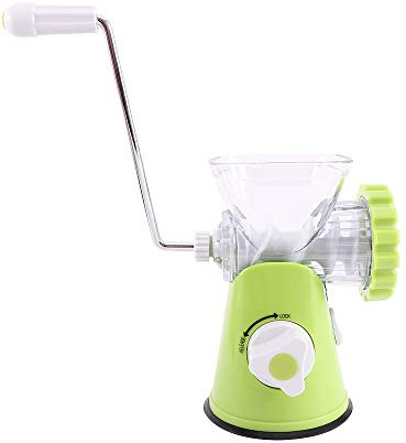 Vctitil Molinillo manual de carne, picadora de carne resistente, relleno de salchichas, molinillo de mano 3 en 1 con cuchillas de acero inoxidable para carne, salchichas, galletas