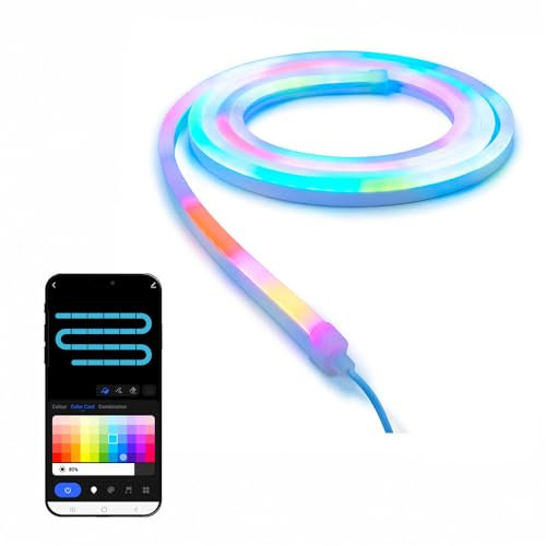 ValueLights | RGBIC Smart Rope Light, Smart WiFi App Control, Music Sync Colour Changing LED Lights, Alexa and Google Compatible – 5M | Smart Lighting & Home Tech Improvements Essential