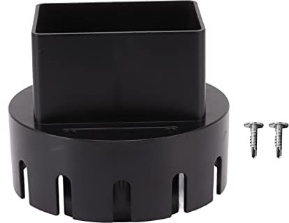 Connecteur de Tuyau de Descente, Adaptateur de Tuyau de Descente, Adaptateur de Vidange en Plastique, Connecteur de Convertisseur de Tuyau de Descente de Remplacement avec Vis (L)