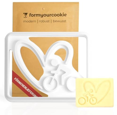 Rennrad Liebe Ausstecher Kekse Plätzchen Fondant, hochwertige Fahrrad Love Keksausstecher, detaillierte Rad Keksstempel, Ausstechform Brot Ton Clay, Keksschneider Tour de Frankreich, Olympia
