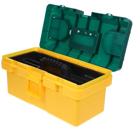 jojofuny Multi-purposes Tools Case Plastic Toolbox Large Capacity Accessory Storage Box with Rugged Construction and Internal Organization Design for Daily Use