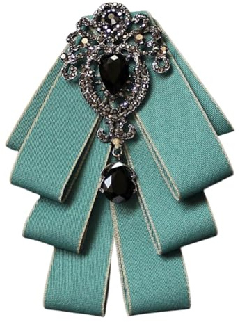 JKQBUX Bowknot Strass Fashion Ribbon Bow Brosche Vorgebundene Fliege für Männer Frauen Krawatte Weihnachten Hochzeit Party Zeremonie