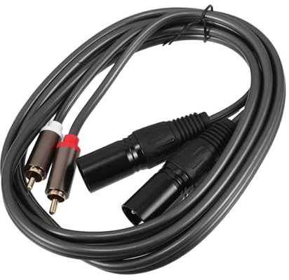 Abaodam Dual to Male Cable Audio Transfer for Mixers and Amplifiers Resistant Sound for Studio and Home Theater