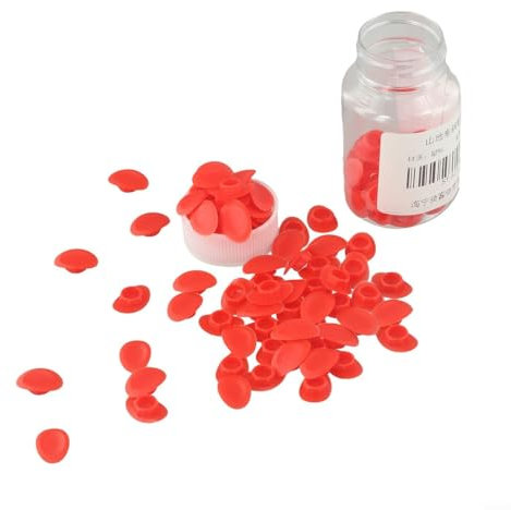 Lot de 100 patins d'insertion de pneus pour vélo - Fiables - Pour sceller solidement les trous de jante (VTT rouge)