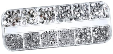 SEWOART 2000piezas Diamante De Cristal Para Manualidades De Cuentas Decorativas Parte Trasera Plana Para Bricolaje De Regalos y Collares De Joyería