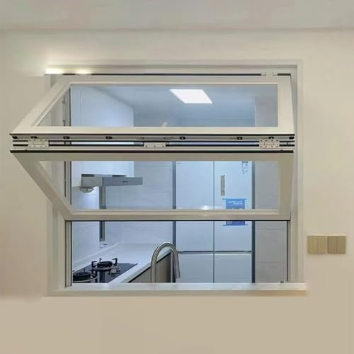 Ventanas con marco de aluminio, ventanas de servicio con persianas enrollables, ventanas corredizas plegables, ventanas de aluminio para casas móviles, ventanas de guillotina doble con flores(White,24