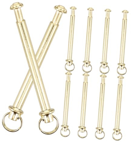 GLEAVI 10 Set Chiodi per Ventagli Pieghevoli Accessori Riparazione Professionale con Anello Fissaggio Rivetti Placcati per Ventagli Sostituzione per Manutenzione