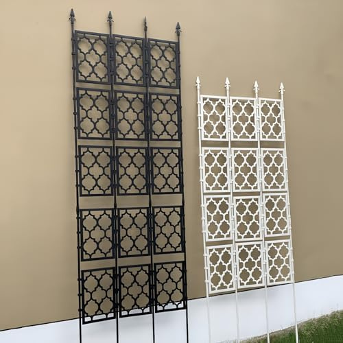 Treillis Pliable pour Plantes Grimpantes, Treillage en Métal, Garden Plant Trellis Netting 150cm, 190cm, 220cm, 280cm, Conception De Grille PP, Facile À Installer(Black,85 * 190cm)