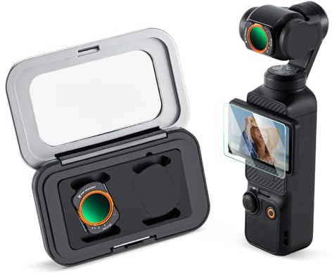 K&F CONCEPT Variable ND2-32 Filter Compatible with DJI Osmo Pocket 3, K-Series Magnetic 1-5 Limited Stops Adjustable ND Filter, Action Camera Accessories, Multi-Coated HD Optical Glass