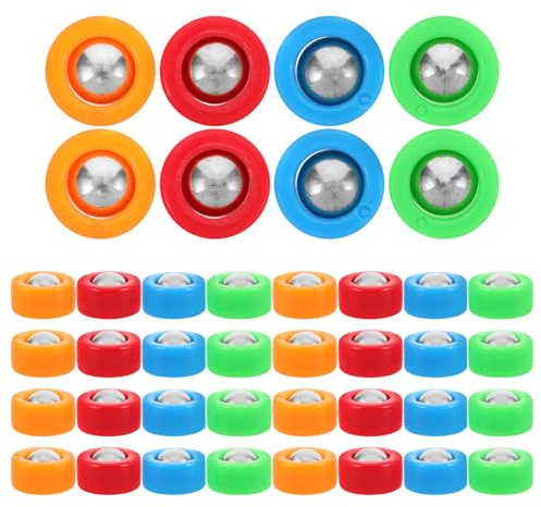 TOYANDONA 40 Stück Teiliges Mini Shuffleboard Curling Puck Set aus Robustem Kunststoff und Metall Tragbare Tischspiel-Roller für Familie Club und Freizeit Langlebiges Zubehör für Partys