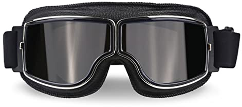 TLMDXTEU Steampunk-Brille Faltbare Retro Motorradbrille Vintage Moto Biker Fahrradbrille Runde Vintage-Gothic-Cosplay(04)
