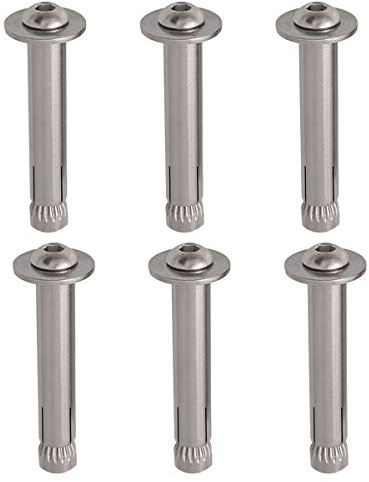 6 PZ, Bulloni a Vite ad Espansione Manicotto di Espansione con Dado Esagonale Esterno in Acciaio Inossidabile 304 Bullone di Ancoraggio Ancoraggi di Fissaggio Pesanti(M8x60)