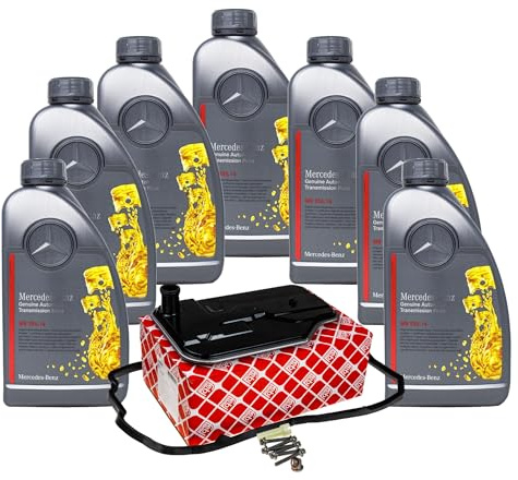 EISENFELS Automatikgetriebe Ölwechsel Satz enthält 7 Liter Getriebeöl MB 236.14 Hydraulikfiltersatz kompatibel mit S-Klasse Coupe C217 C216 CL 500 C215 E-Klasse W212 W211 GLS X166 350 D 4matic AMG 63