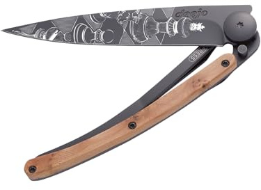 deejo 37g - Wacholderholz/Schach - Outdoormesser - Messer - Klappmesser -