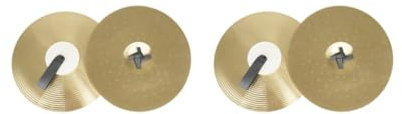 Juego de 2 platillos de choque portátiles multiusos para actuaciones en escenario, conciertos, adultos, 12 pulgadas, dorado, 12 pulgadas