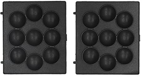 Tomotato 9 Hole Baking Pan for Meatballs, Non Stick Baking Tray Stainless Steel Kitchen Bakeware Dishwasher Safe, 9 Cavity Muffin Tin for Home Restaurant Bakery