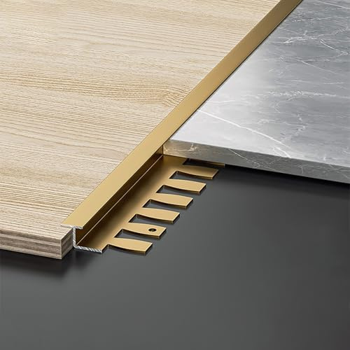 Coayuou Baguette Carrelage Flexible Profil Finition Parquet Aluminium 90cm* 3 Pièces Profilé De Transition Parfait pour L'installation Facile dans Les Espaces Restructurés(Bronze,AU07)