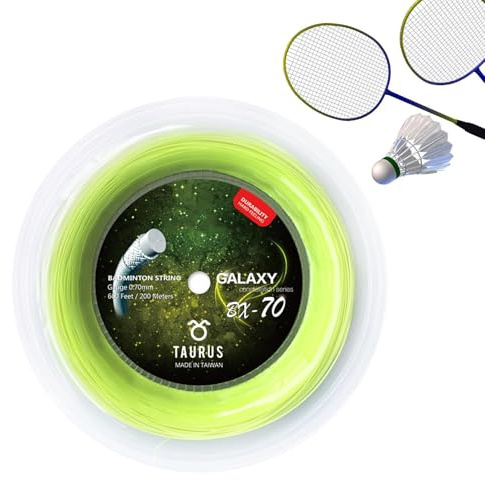 Badminton Racket Rep - lång och kraftfull precision badminton rackettråd, 656 fot högelastiskt rep ersättning | för nybörjare amatörer