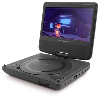 Caliber Tragbarer DVD Player Auto - Inklusive Kopfstützen Montagesystem - CD, DVD, VCD, MP3, MPEG4, DivX, JPEG, USB - LCD Anzeige 7 Zoll - Kopfhöreranschluss - Kabellos bis zu 2 Stunden - Schwarz