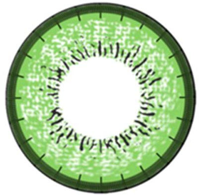 Matlens – EOS Farbige Kontaktlinsen mit Stärke circle lenses grün green J-203 2 Linsen 1 Kontaktlinsenbehälter 1 Pflegemittel 50ml -200