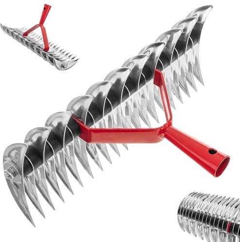 KADAX Manual Lawn Aerator for Garden, Metal Scarifier with Long Double-Sided Spikes for Gardening, Yard Maintenance and Healthier Grass