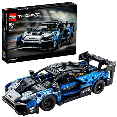 LEGO 42123 Technic McLaren Senna GTR, Modellbausatz, Spielzeugauto, Rennauto, Rennwagen-Bauset, Modellauto für Kinder ab 10 Jahren