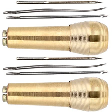 Herramienta de Reparación de Zapatos con Punzón de Coser con Mango, Puntada de Costura a Mano para Costura DIY, Reparación de Lona