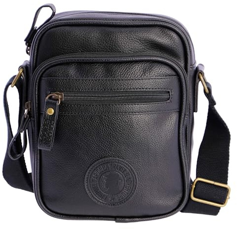 Coronel Tapioca - Bandoleras Hombre - Bolso Hombre - Bolso hombre bandolera - Bolso Bandolera hombre - Bandolera piel hombre para uso diario, casual, viaje o negocios
