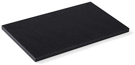 MADDY LIFESTYLE – Hochwertiges MADE IN GERMANY Schneidebrett Kunststoff – lebensmittelechtes, spülmaschinenfestes und messerschonendes Küchenbrett – PE 500 (Schwarz/Bunt, 60x40x3cm)