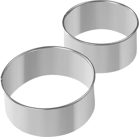 Zenker 44870 - Juego de 2 cortadores de donut redondos lijados (acero inoxidable, 9,5 x 4,2 cm)