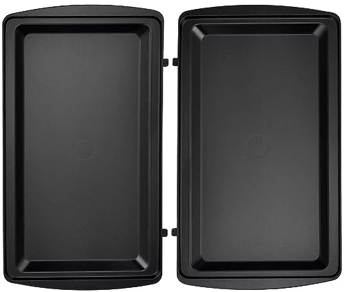 Syntrox Germany Plattenauswahl: Teppanyaki-Grill, Multimaker Zubehör, Plattengröße 23,5 x 13,2 cm, Kochutensilien, Schwarz, Teppanyaki Maker, Kontaktgrill Zubehör, Küchengeräte Erweiterung