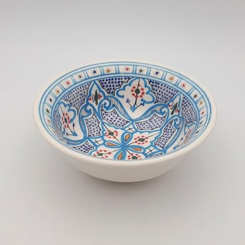 Marokkanische Salatschüssel, Türkis, Durchmesser 20 cm