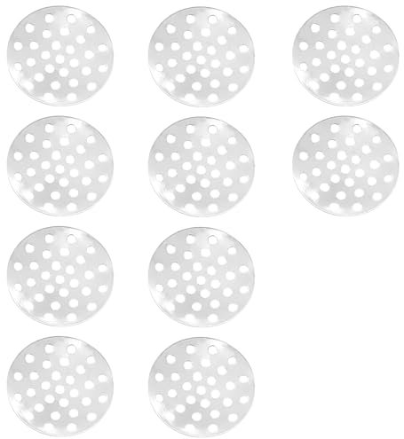 Paquete de 10 filtros de acero inoxidable, pantallas cóncavas curvadas de acero inoxidable de alta calidad, filtro cóncavo rígido de titanio plateado