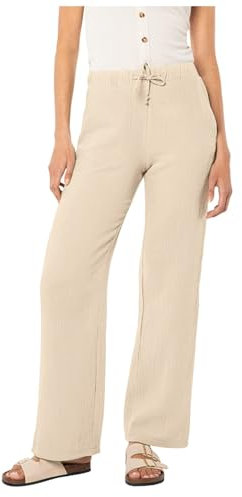Sommerhose Damen Leicht,Palazzo Hose Damen Sommer Freizeithose Lang Hosen Stoffhose Bequeme Damenhose mit Gummizug Sommerhosen Lose Pyjamahose Schlafanzughose Schlafhose Schlafanzughosen