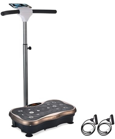 EILISON FIRMHOLD - Máquina de ejercicio de placa de vibración con mango para drenaje linfático, plataforma de vibración de entrenamiento de todo el cuerpo, 350 libras para principiantes y
