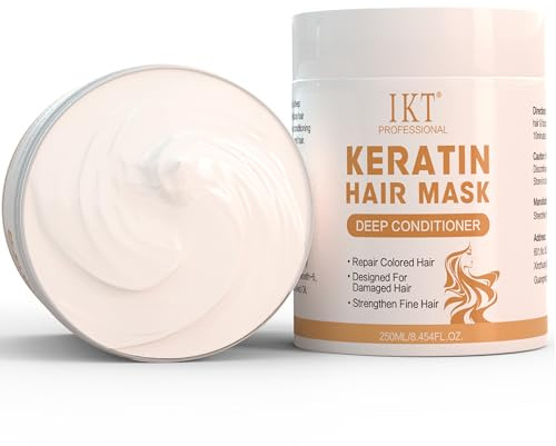 keratin hair mask, Supercharged Hydration & Hair masks for dry damaged hair, 250ml, Deep Conditioner Protection against Hair Breakage and Damage