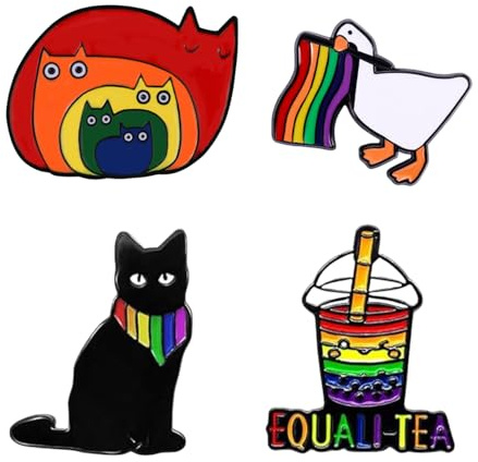 Regenbogen Broschen Pride & Pin, LGBT Accessoires für Rucksäcke, Schmuck, Jackendekoration, Hüte