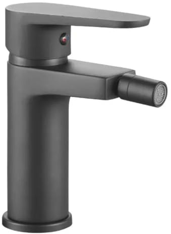 AMBRA WATER Rubinetto miscelatore monocomando per bidet serie pink 2.0 scarico 11/4 (Nero Opaco)